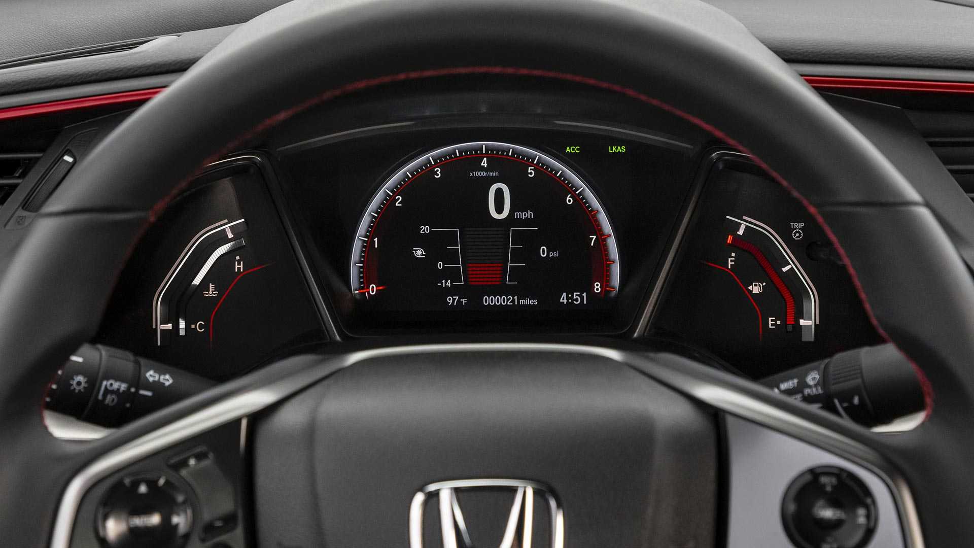 2020 Honda Civic Si Coupe Digital Instrument Cluster Wallpapers #22 of 24