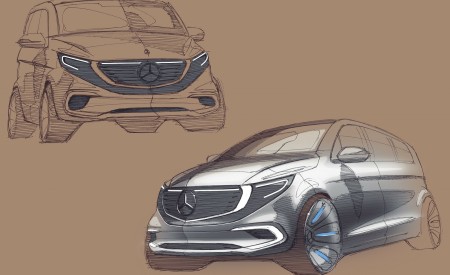 2020 Mercedes-Benz EQV 300 Design Sketch Wallpapers 450x275 (39)