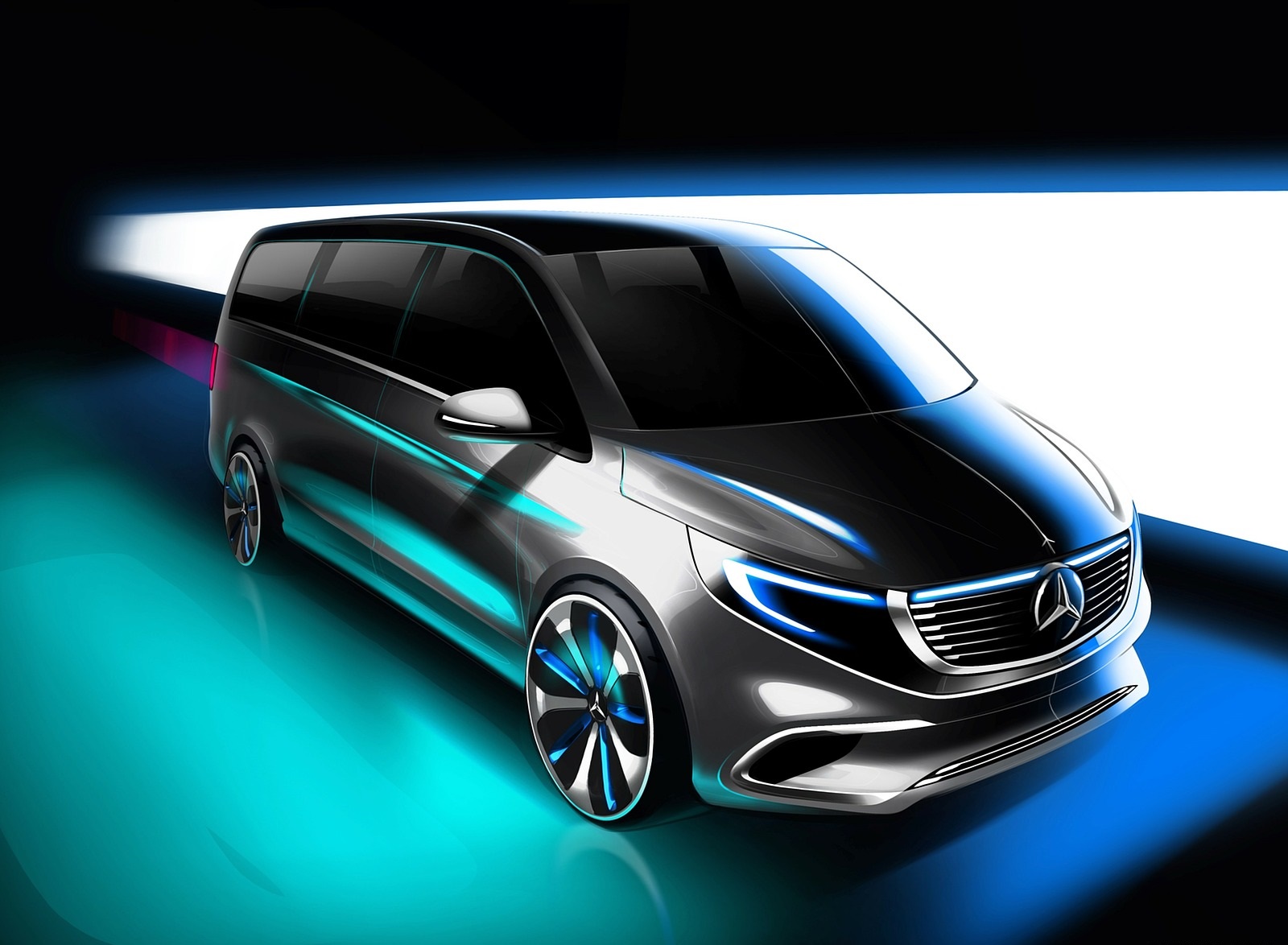 2020 Mercedes-Benz EQV 300 Design Sketch Wallpapers #37 of 43