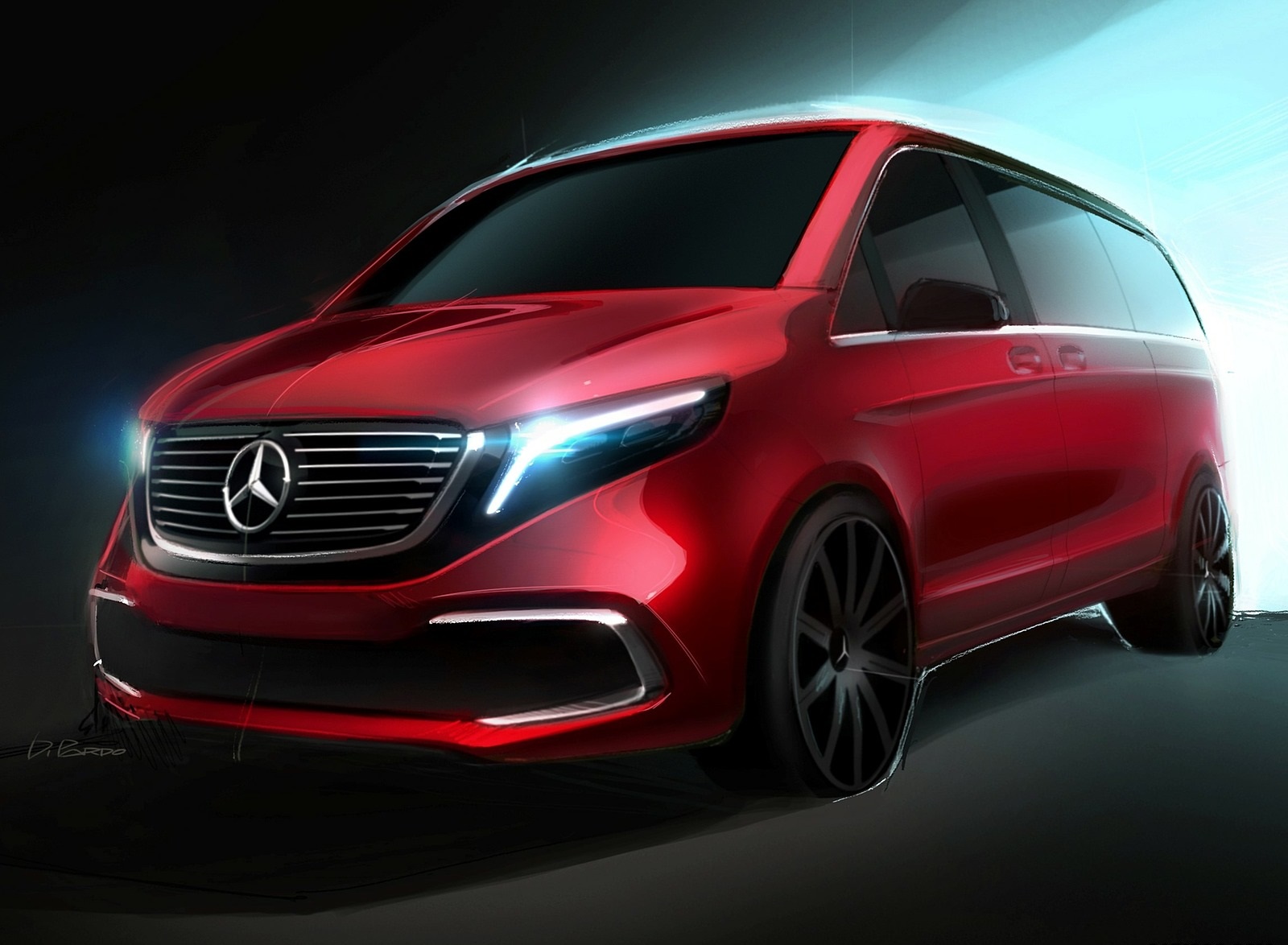 2020 Mercedes-Benz EQV 300 Design Sketch Wallpapers #36 of 43