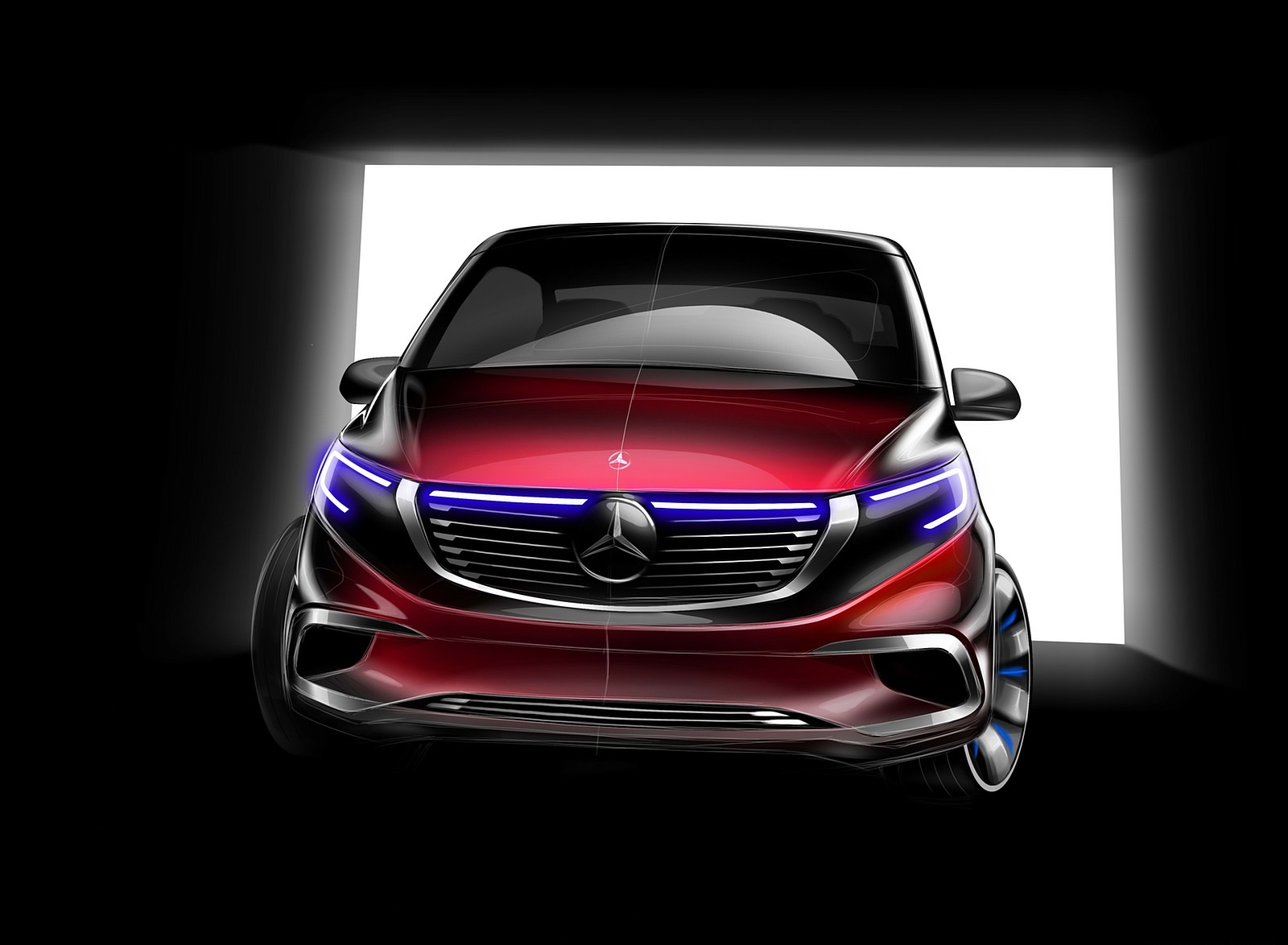2020 Mercedes-Benz EQV 300 Design Sketch Wallpapers #35 of 43