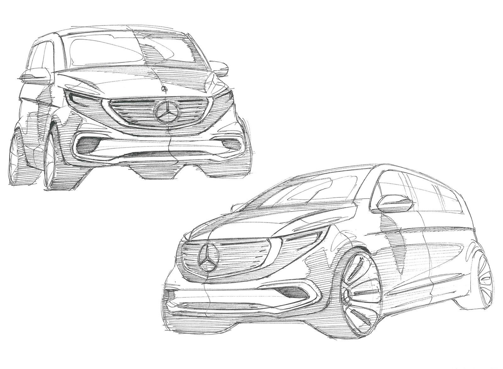2020 Mercedes-Benz EQV 300 Design Sketch Wallpapers #34 of 43