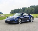 2020 Porsche 911 Carrera Cabriolet (Color: Gentian Blue Metallic) Front Three-Quarter Wallpapers 150x120