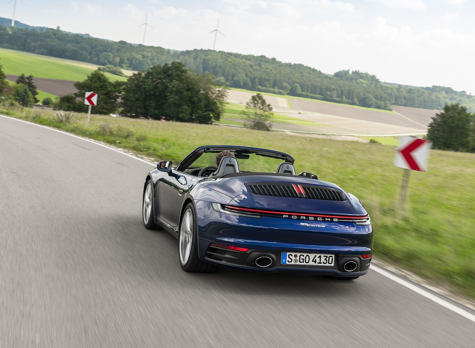 2020 Porsche 911 Carrera Cabriolet (Color: Gentian Blue Metallic) Rear Wallpapers (7)