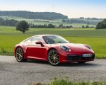 2020 Porsche 911 Carrera Coupe (Color: Guards Red) Front Three-Quarter Wallpapers 150x120