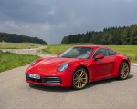 2020 Porsche 911 Carrera Coupe (Color: Guards Red) Front Three-Quarter Wallpapers 150x120