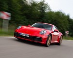 2020 Porsche 911 Carrera Coupe (Color: Guards Red) Front Three-Quarter Wallpapers 150x120