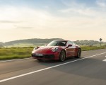 2020 Porsche 911 Carrera Coupe (Color: Guards Red) Front Three-Quarter Wallpapers 150x120