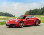 2020 Porsche 911 Carrera Coupe (Color: Guards Red) Front Three-Quarter Wallpapers 150x120