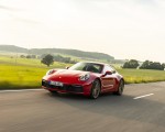 2020 Porsche 911 Carrera Coupe (Color: Guards Red) Front Three-Quarter Wallpapers 150x120