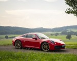 2020 Porsche 911 Carrera Coupe (Color: Guards Red) Front Three-Quarter Wallpapers 150x120