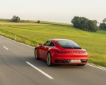 2020 Porsche 911 Carrera Coupe (Color: Guards Red) Rear Three-Quarter Wallpapers 150x120