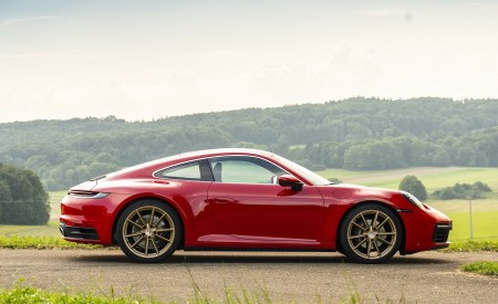 2020 Porsche 911 Carrera Coupe (Color: Guards Red) Side Wallpapers 450x275 (48)
