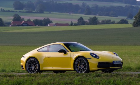 2020 Porsche 911 Carrera Coupe (Color: Racing Yellow) Front Three-Quarter Wallpapers 450x275 (87)