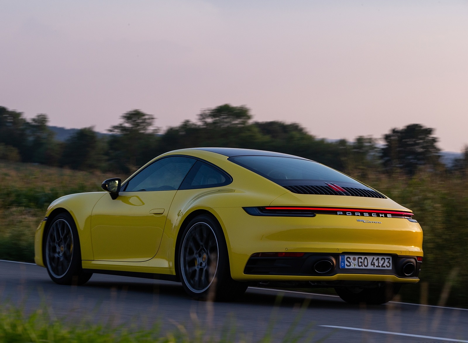 2020 Porsche 911 Carrera Coupe (Color: Racing Yellow) Rear Three-Quarter Wallpapers #82 of 126