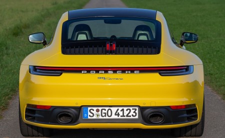 2020 Porsche 911 Carrera Coupe (Color: Racing Yellow) Rear Wallpapers 450x275 (107)