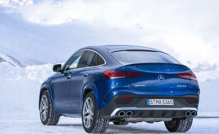 2021 Mercedes-AMG GLE 53 4MATIC Coupe (Color: Brilliant Blue Metallic) Rear Three-Quarter Wallpapers 450x275 (109)