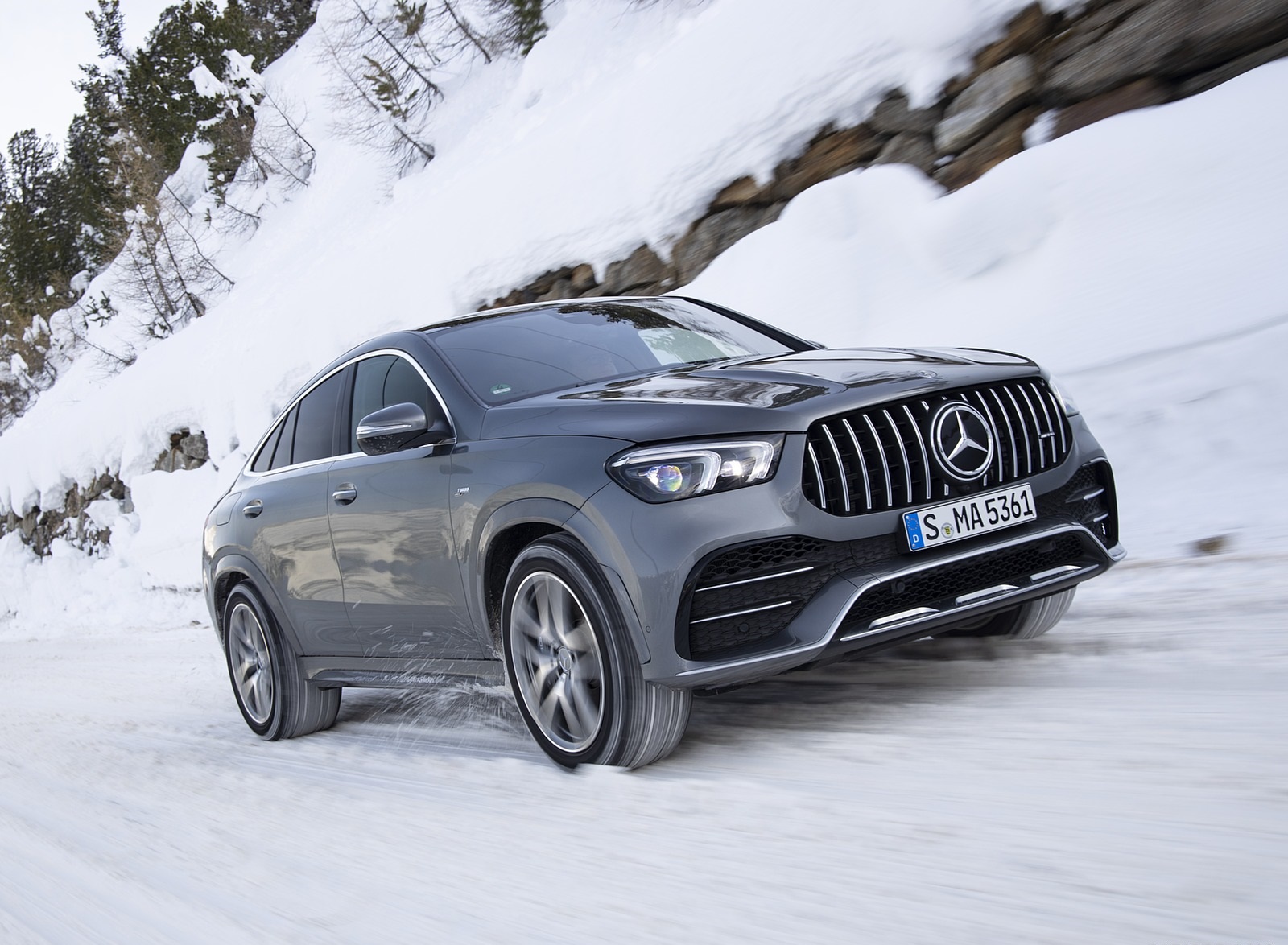 2021 Mercedes-AMG GLE 53 4MATIC Coupe (Color: Selenite Gray Metallic) Front Three-Quarter Wallpapers #127 of 180