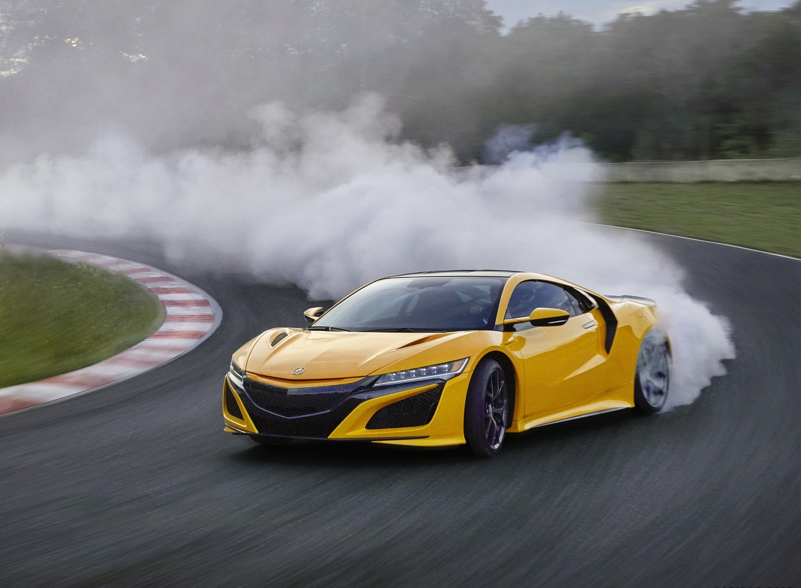 2020 Acura NSX (Color: Indy Yellow Pearl) Front Three-Quarter Wallpapers #1 of 19