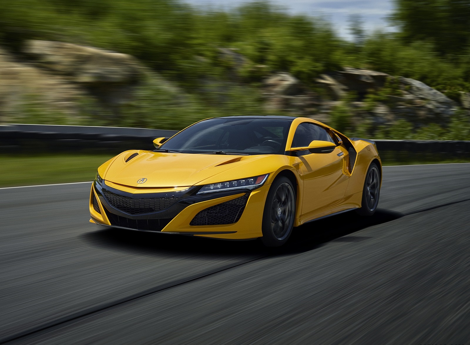 2020 Acura NSX (Color: Indy Yellow Pearl) Front Three-Quarter Wallpapers #2 of 19