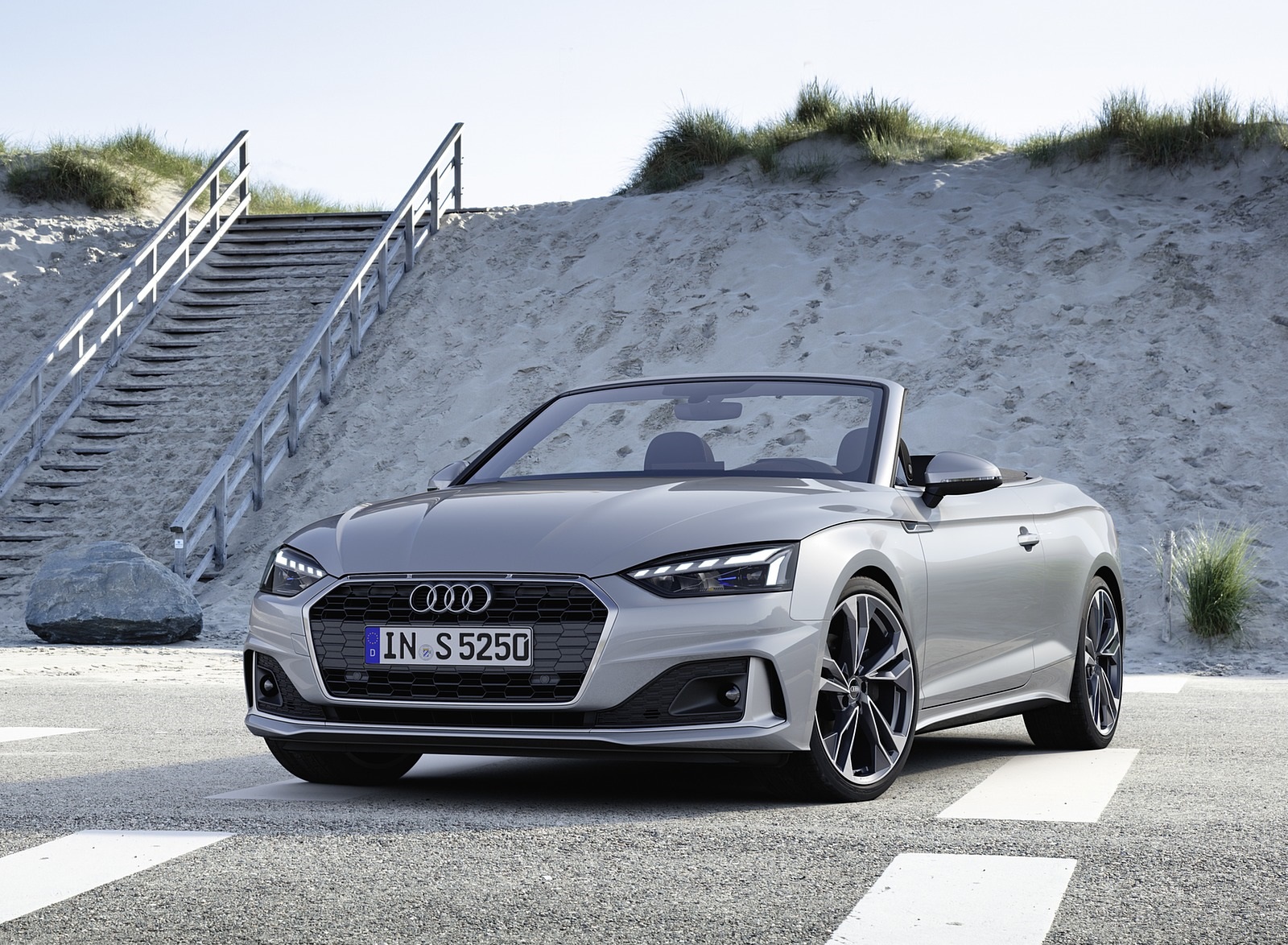 2020 Audi A5 Cabriolet (Color: Florett Silver) Front Three-Quarter Wallpapers (7)