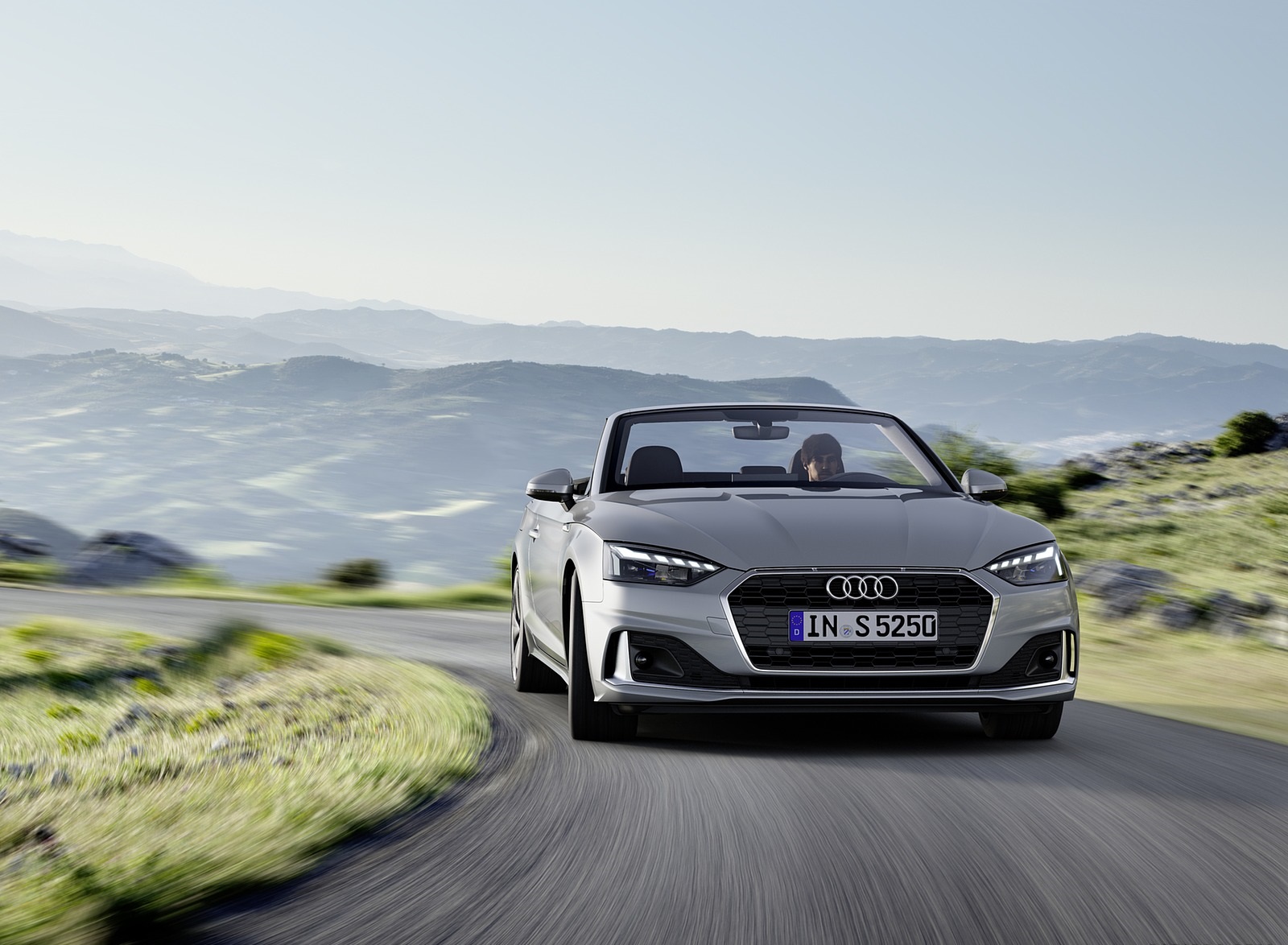 2020 Audi A5 Cabriolet (Color: Florett Silver) Front Wallpapers (1)