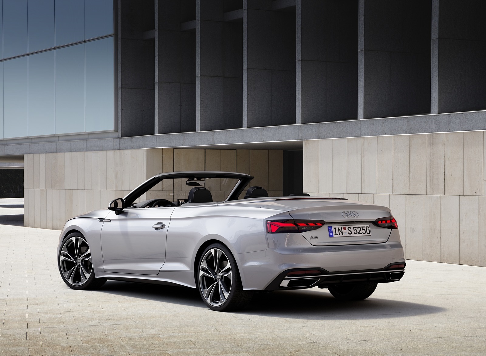 2020 Audi A5 Cabriolet (Color: Florett Silver) Rear Three-Quarter Wallpapers (10)