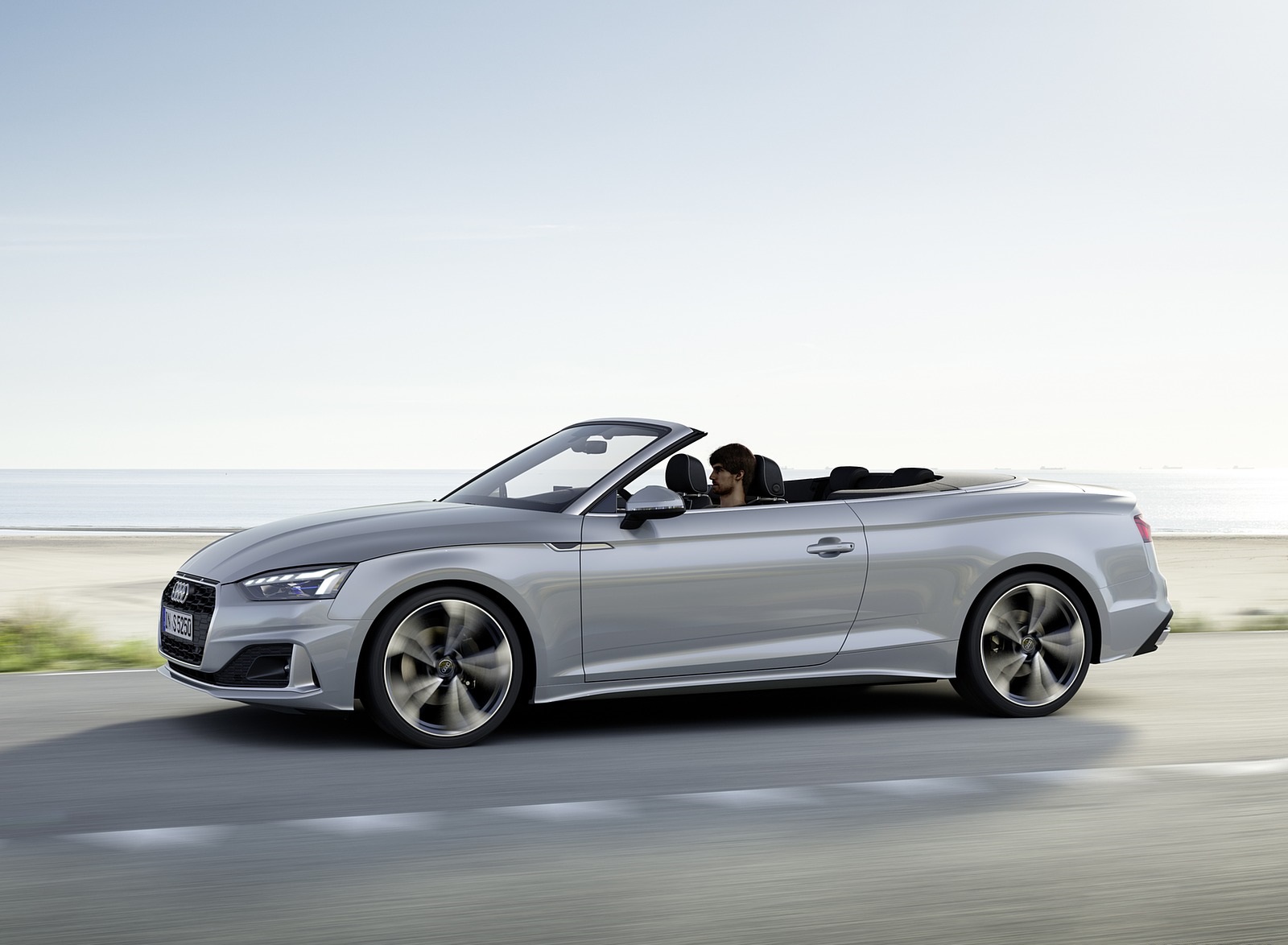 2020 Audi A5 Cabriolet (Color: Florett Silver) Side Wallpapers (4)