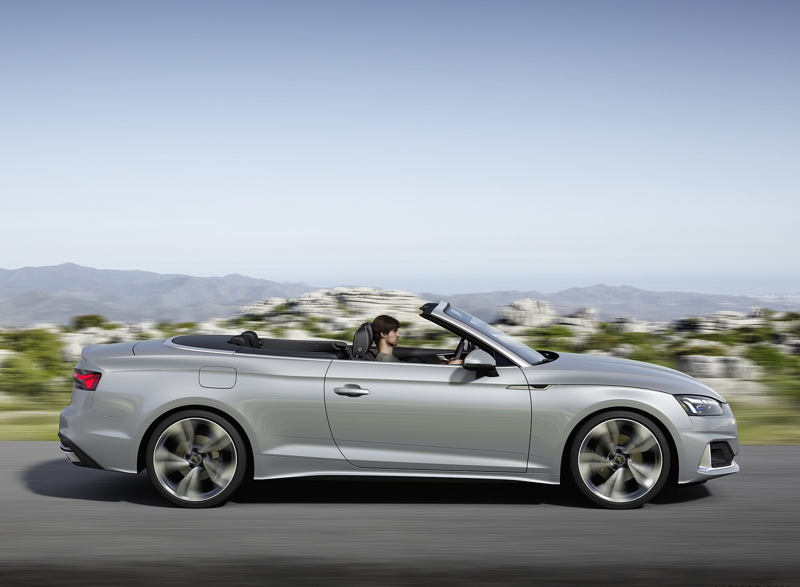 2020 Audi A5 Cabriolet (Color: Florett Silver) Side Wallpapers #5 of 29