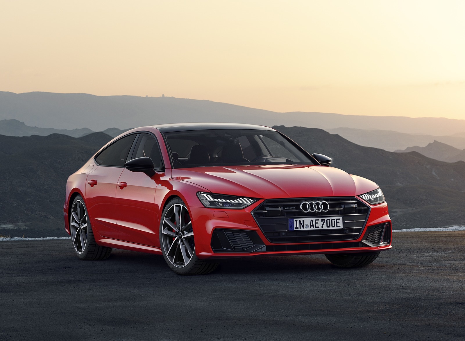 2020 Audi A7 Sportback 55 Tfsi E Quattro Plug In Hybrid Color Tango Red Front Three Quarter Wallpapers 65 Newcarcars