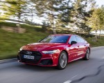 2020 Audi A7 Sportback 55 TFSI e quattro Plug-In Hybrid (Color: Tango Red) Front Three-Quarter Wallpapers 150x120