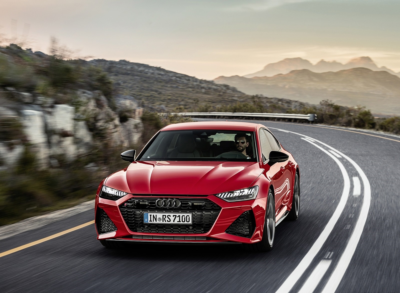 2020 Audi RS 7 Sportback (Color: Tango Red) Front Wallpapers (1)