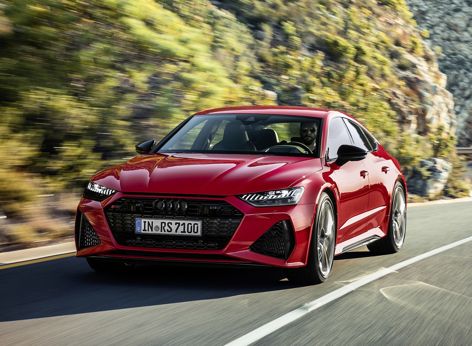 2020 Audi RS 7 Sportback (Color: Tango Red) Front Wallpapers (7)