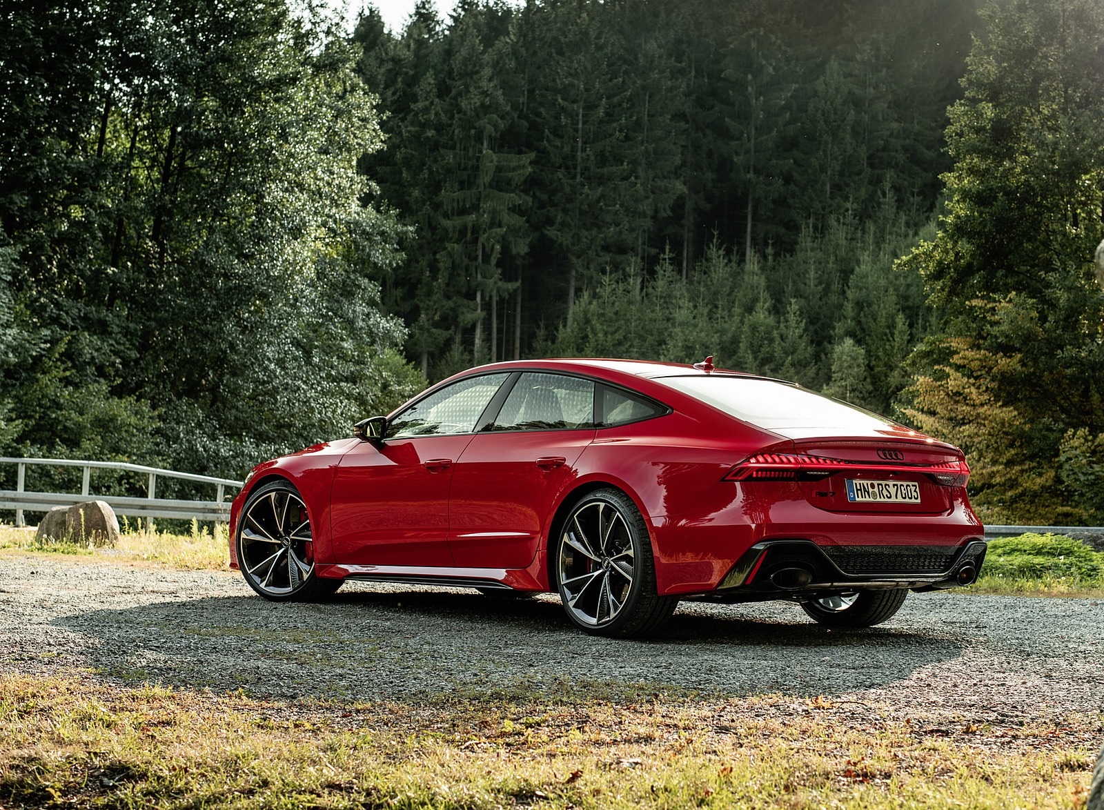 2020 Audi RS 7 Sportback (Color: Tango Red) Rear Three-Quarter Wallpapers #24 of 99