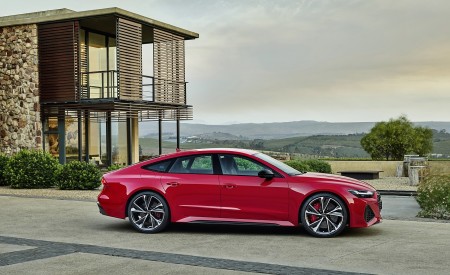 2020 Audi RS 7 Sportback (Color: Tango Red) Side Wallpapers 450x275 (61)
