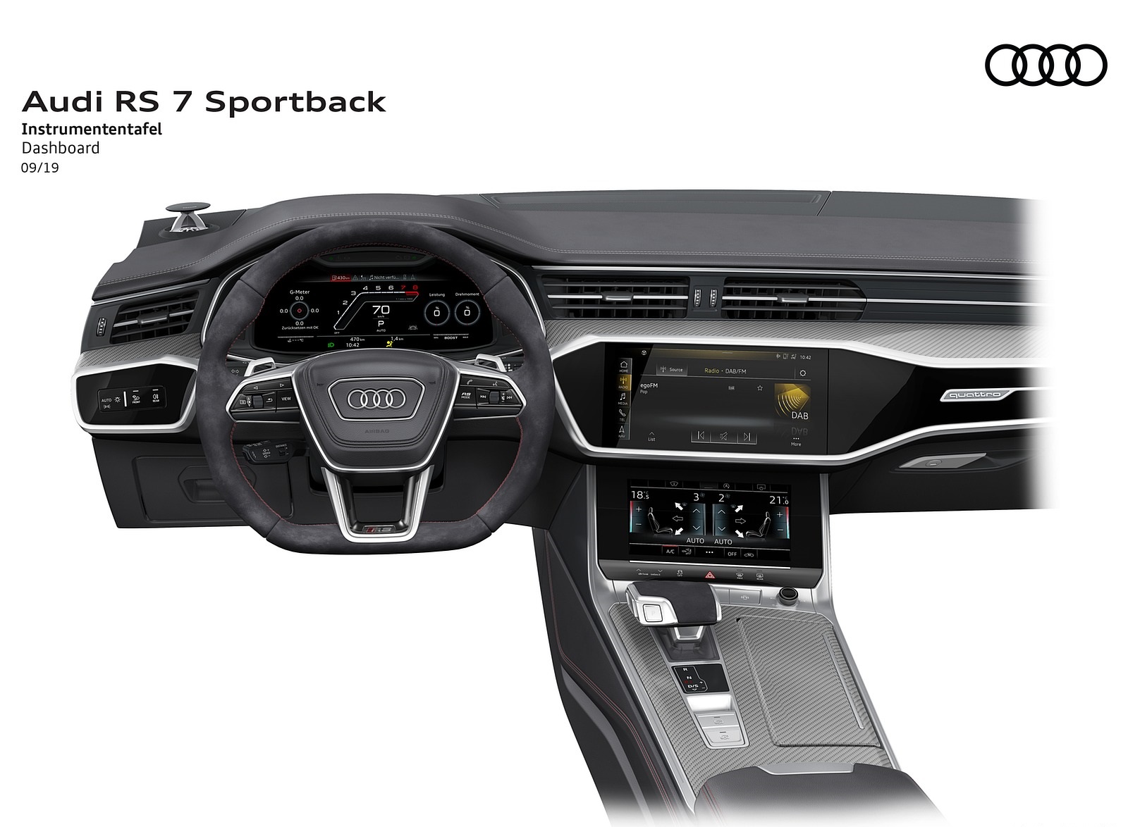 2020 Audi RS 7 Sportback Dashboard Wallpapers #88 of 99