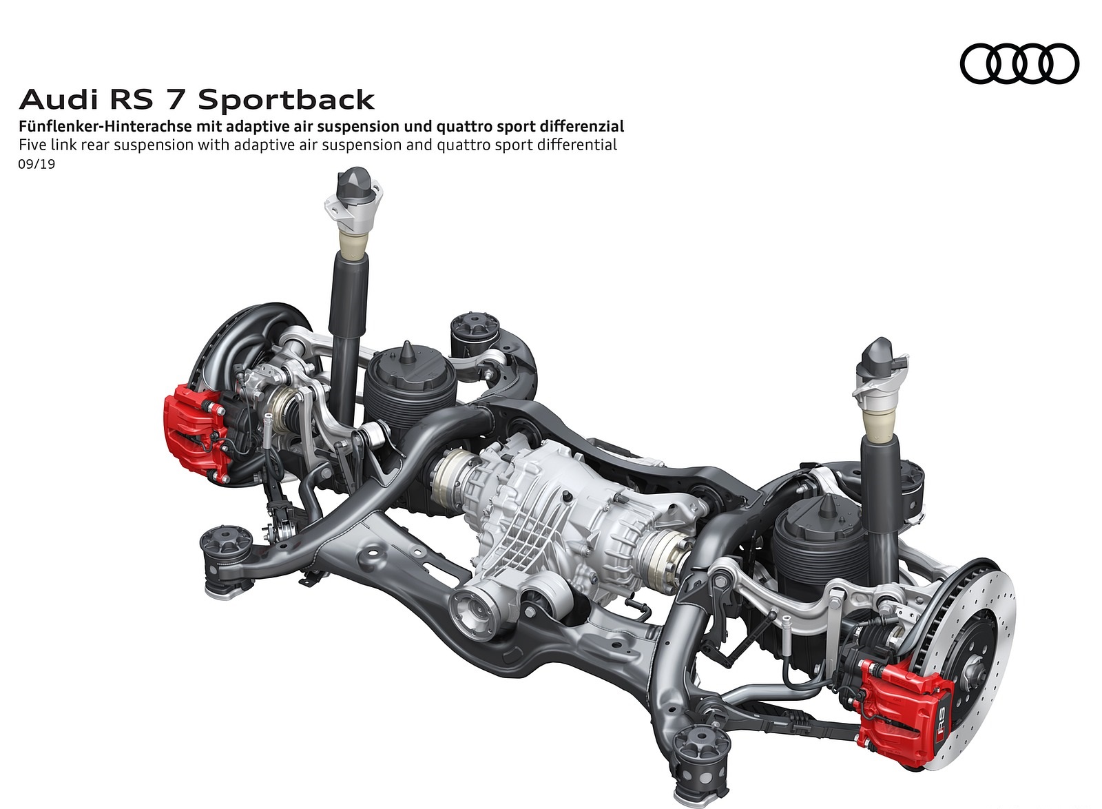 2020 Audi RS 7 Sportback Five link rear suspension with adaptive air suspension and quattro sport differential Wallpapers #94 of 99