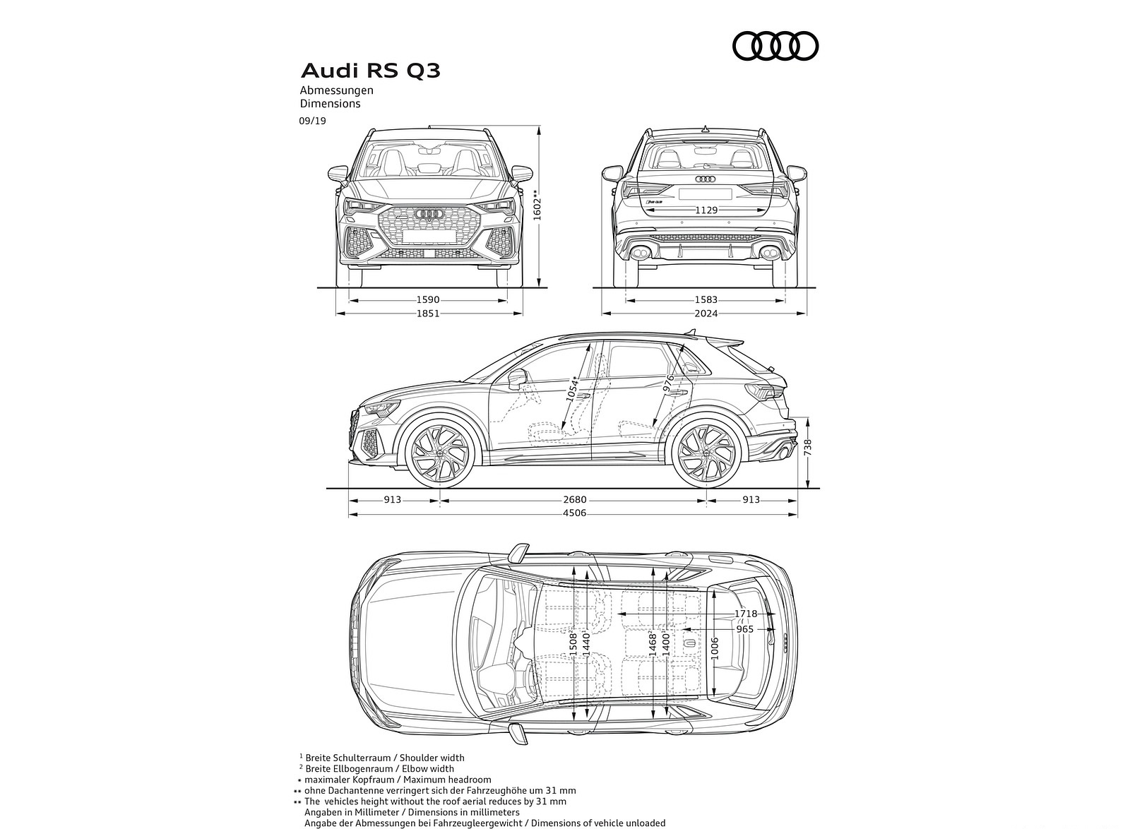 2020 Audi RS Q3 Dimensions Wallpapers #116 of 116
