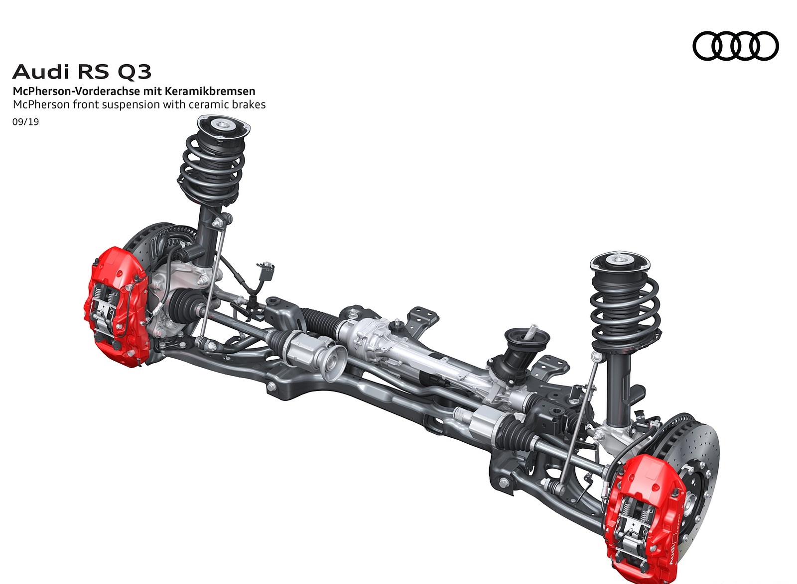 2020 Audi RS Q3 McPherson front suspension with ceramic brakes Wallpapers #110 of 116
