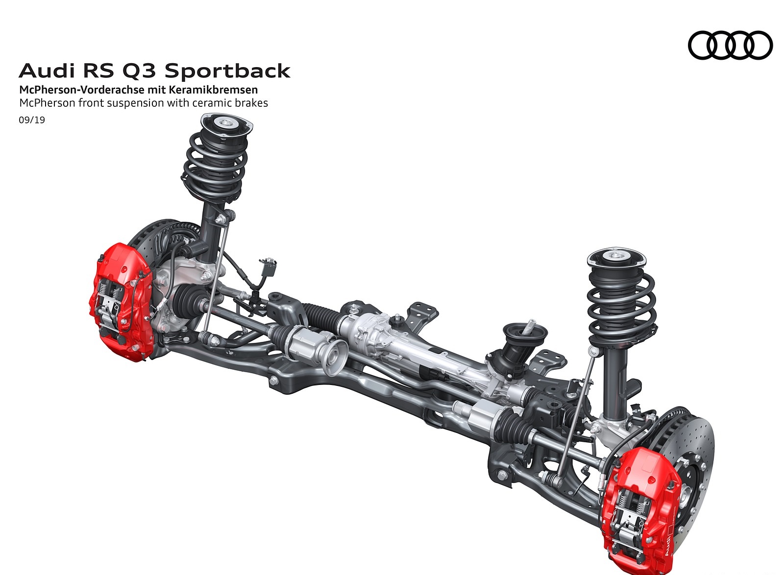 2020 Audi RS Q3 Sportback McPherson front suspension with ceramic brakes Wallpapers #122 of 127