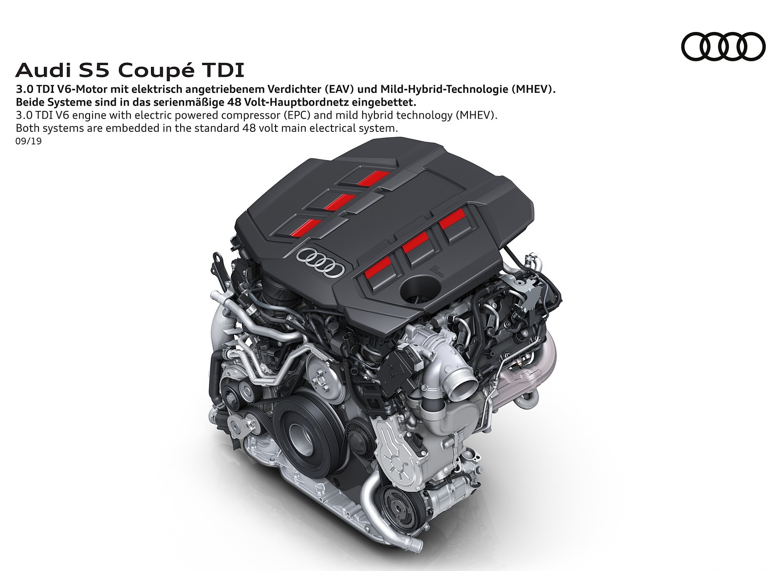 2020 Audi S5 Coupe TDI 3.0 TDI V6 engine with electric powered compressor (EPC) and mild hybrid technology (MHEV) Wallpapers #17 of 18