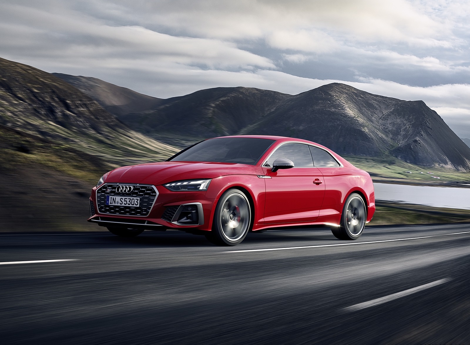 2020 Audi S5 Coupe TDI (Color: Tango Red) Front Three-Quarter Wallpapers (1)