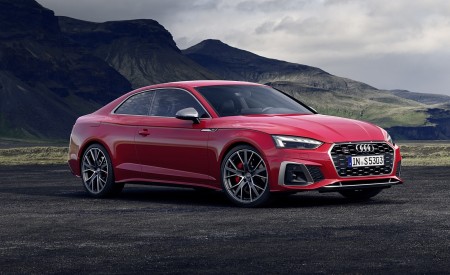 2020 Audi S5 Coupe TDI (Color: Tango Red) Front Three-Quarter Wallpapers 450x275 (6)