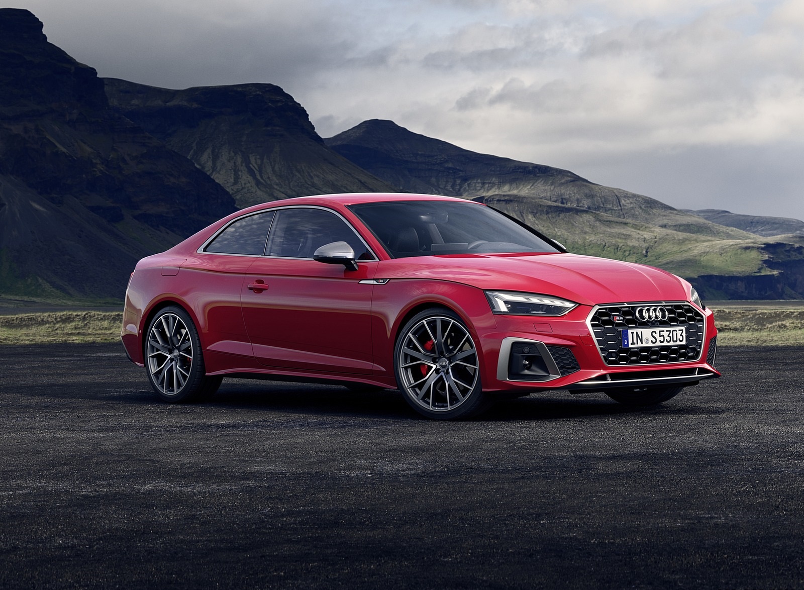 2020 Audi S5 Coupe TDI (Color: Tango Red) Front Three-Quarter Wallpapers (6)