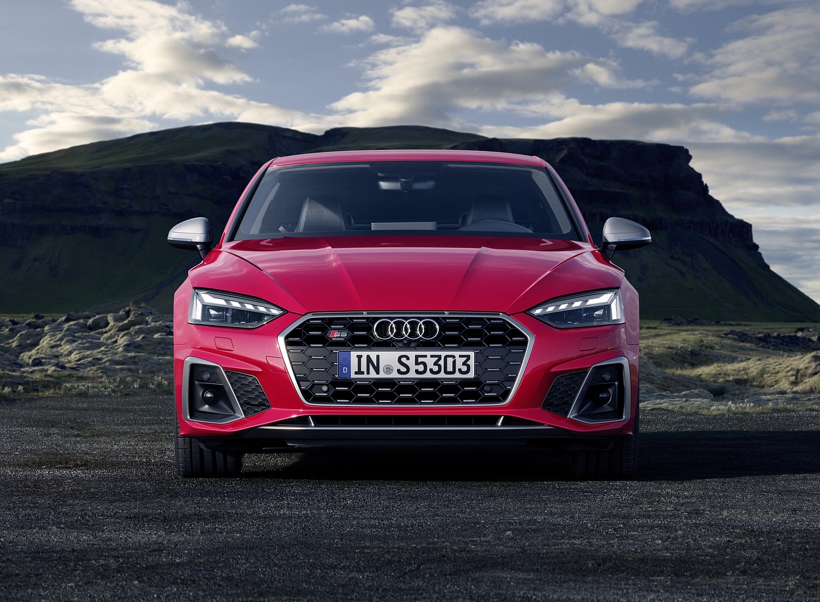 2020 Audi S5 Coupe TDI (Color: Tango Red) Front Wallpapers (7)