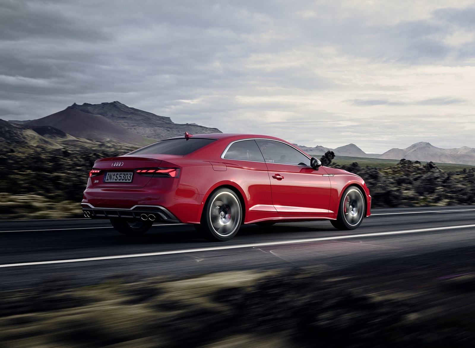 2020 Audi S5 Coupe TDI (Color: Tango Red) Rear Three-Quarter Wallpapers #3 of 18