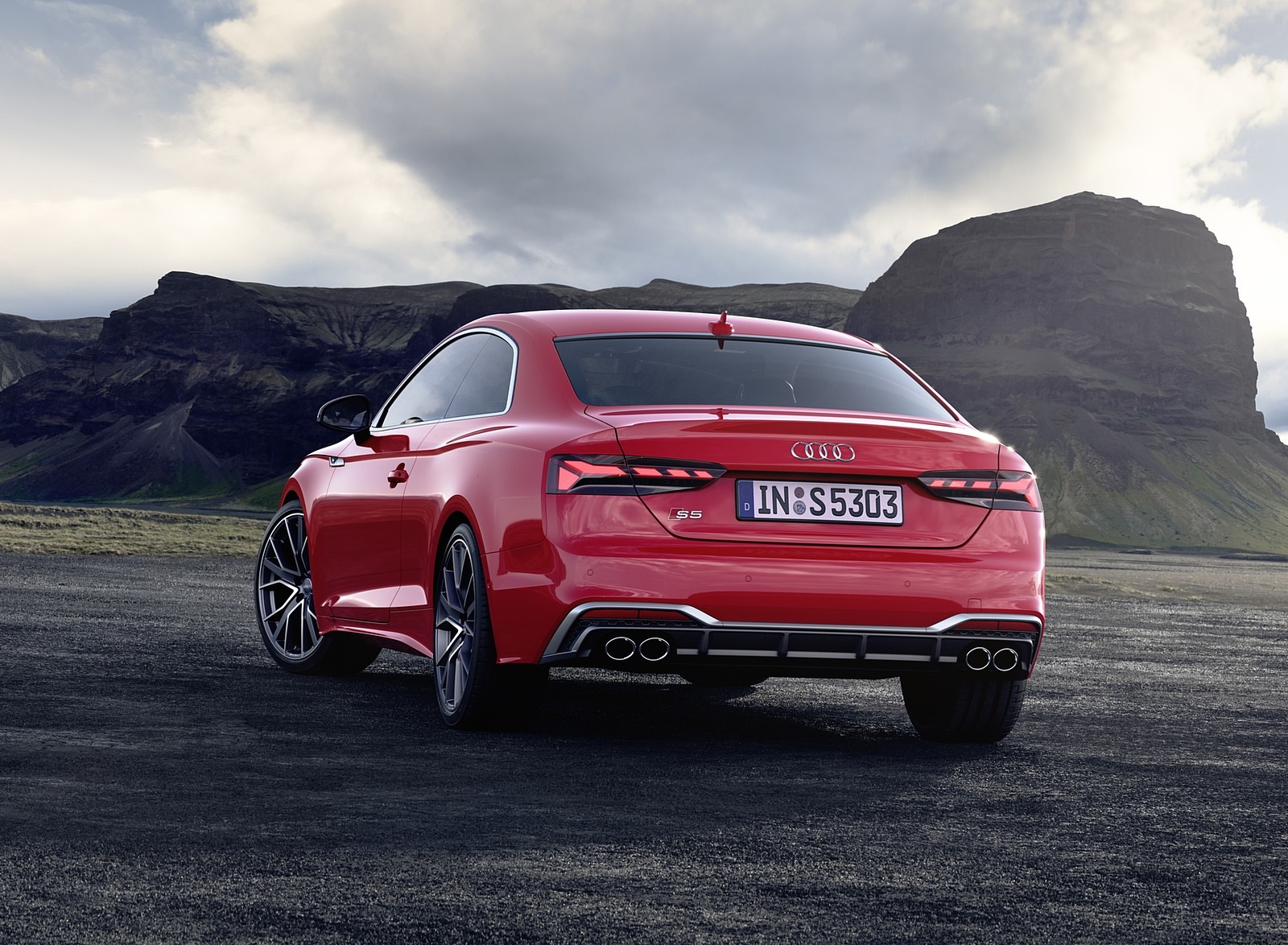 2020 Audi S5 Coupe TDI (Color: Tango Red) Rear Wallpapers #8 of 18