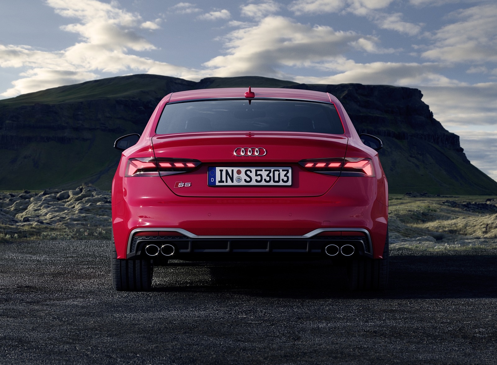 2020 Audi S5 Coupe TDI (Color: Tango Red) Rear Wallpapers #9 of 18