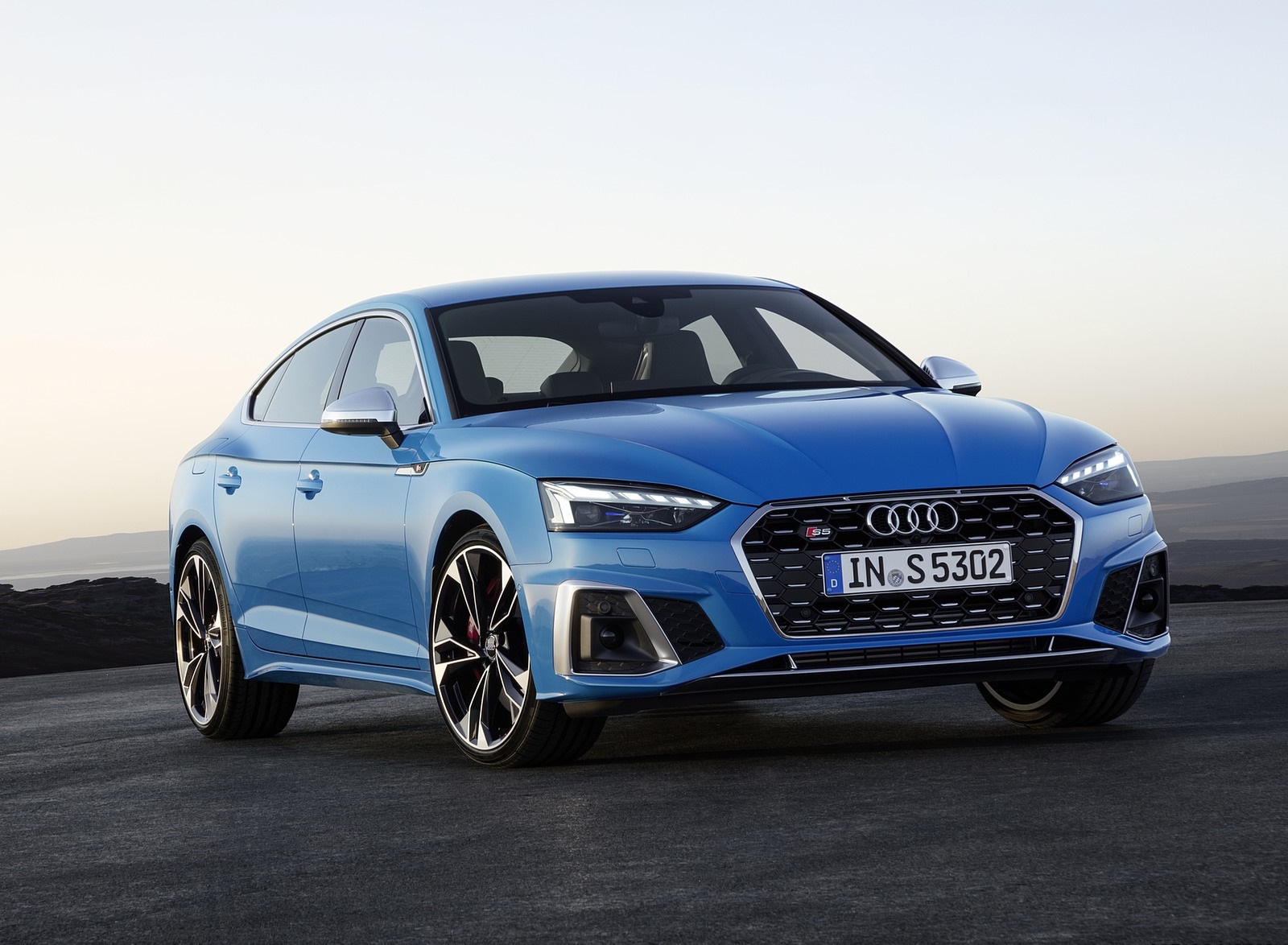 2020 Audi S5 Sportback TDI (Color: Turbo Blue) Front Three-Quarter Wallpapers (9)