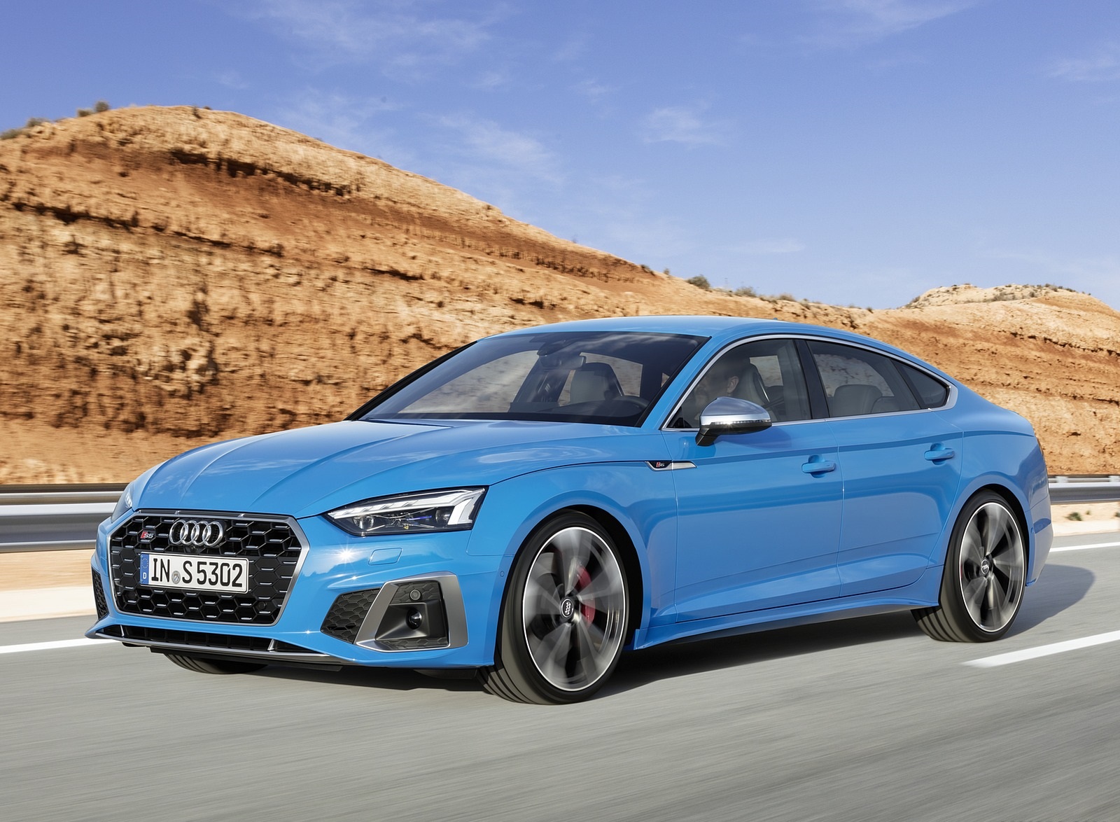 2020 Audi S5 Sportback TDI (Color: Turbo Blue) Front Three-Quarter Wallpapers #4 of 29